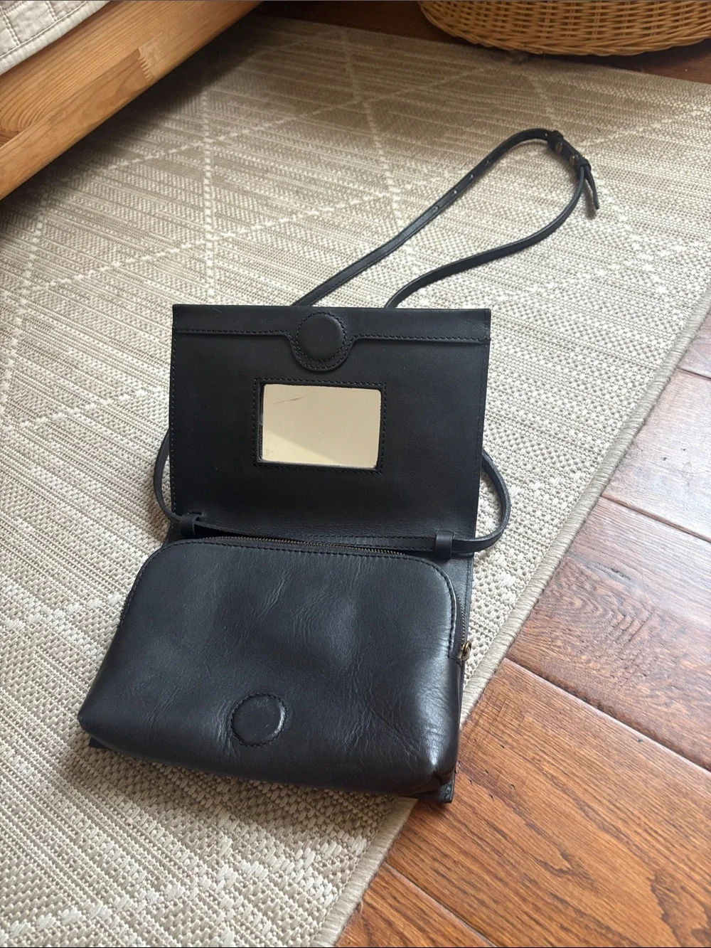 Madewell The Morgan Crossbody Bag - Black Leather